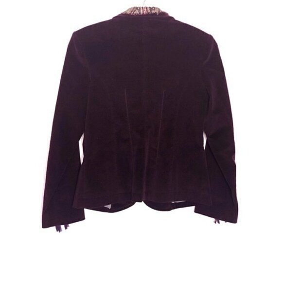 O.J.Box Romantic Burgundy Corduroy Blazer Jacket - Picture 2 of 8